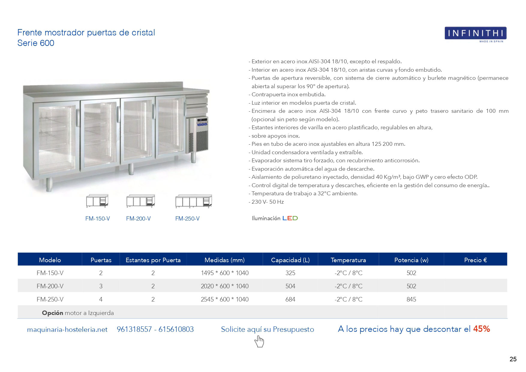 MESAS REFRIGERADAS CONGELACION para BAR